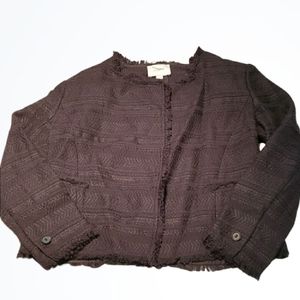 Ann Taylor LOFT Knit Open Front Sweater Blazer 2